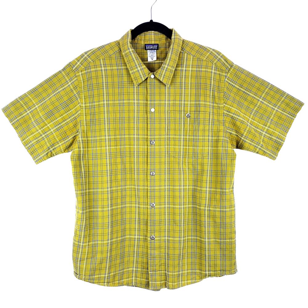 PATAGONIA Mens Rythm Plaid Shirt Organic Cotton